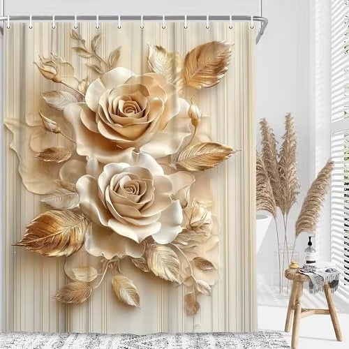 Floral Embossed Shower Curtain Kalsten