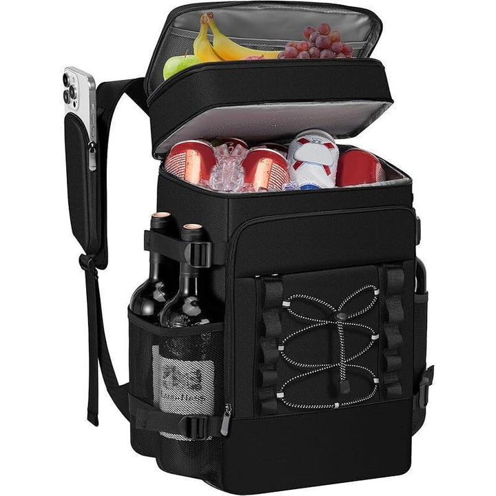 Unisex insulated cooling backpack with bottle holder, organizer pocket and padded carrying comfort Kalsten