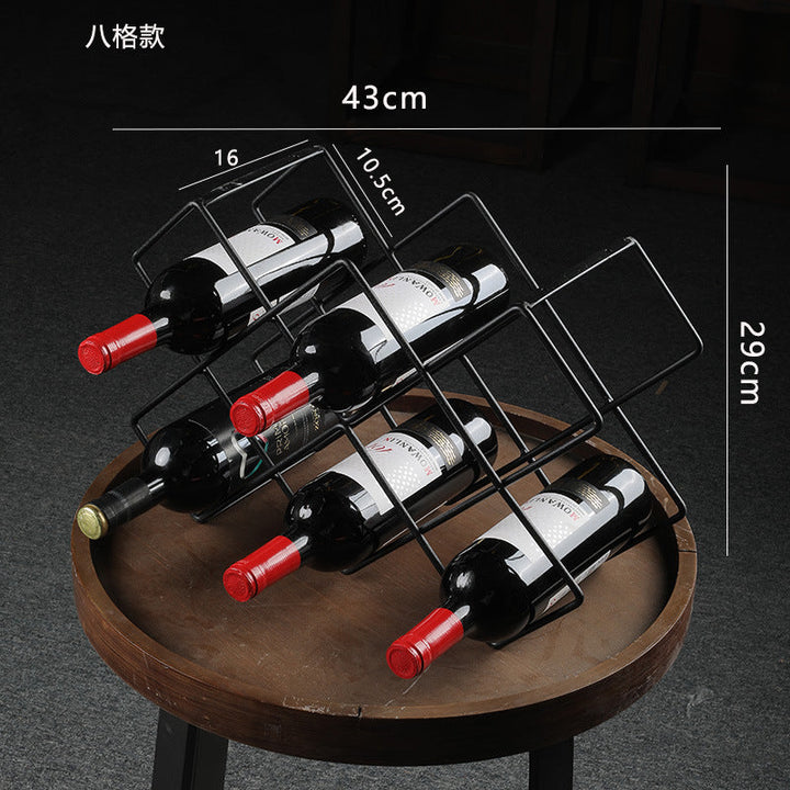 Unisex wine rack made of black metal Kalsten