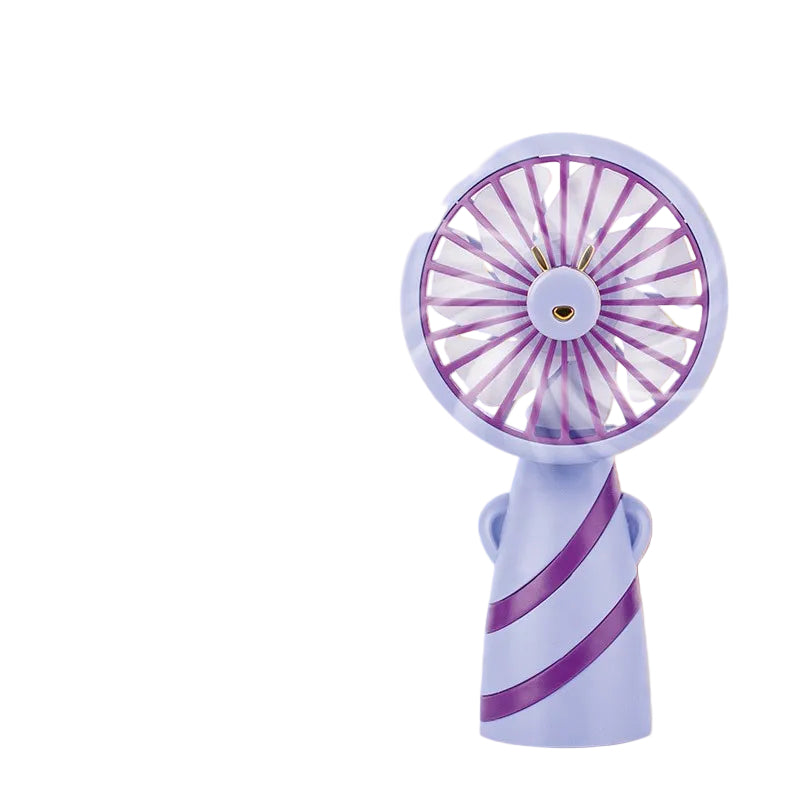 Women's Portable Mini Hand Fan with Animal Ears and USB Charging Function Kalsten