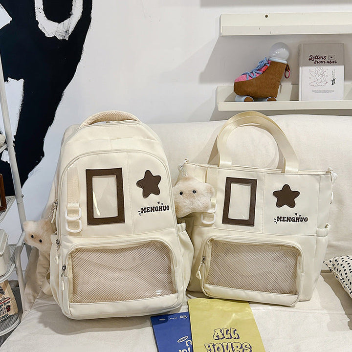 Functional School Backpack with Clear Pocket Kalsten
