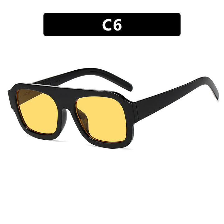 Women’s stylish square sunglasses with eye-catching animal print design Kalsten