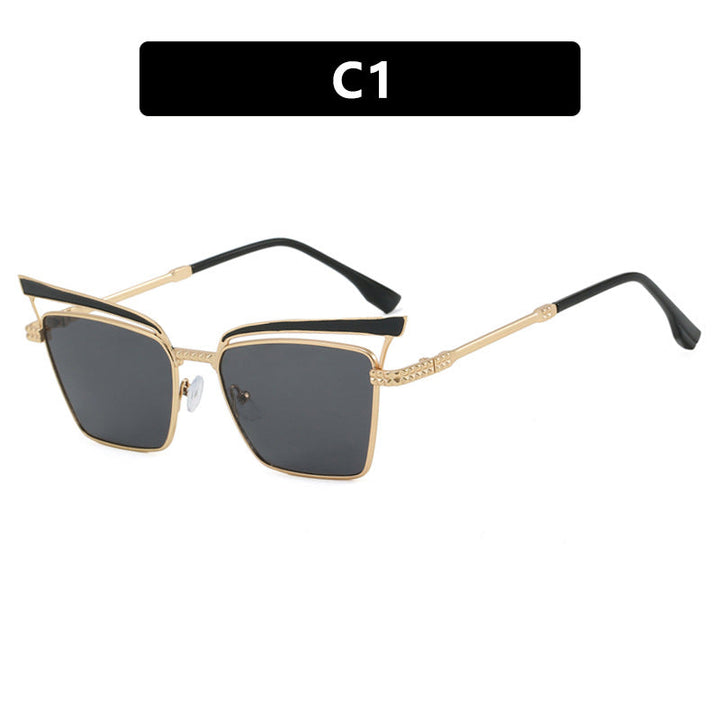 Women's square designer glasses with delicate metal frame Kalsten
