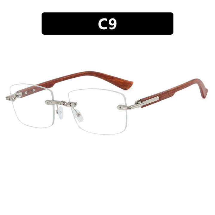 Women square sunglasses with wooden frame and gradient lenses Kalsten