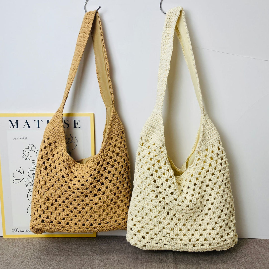 Hand-knotted shoulder bag in crocheted design Kalsten