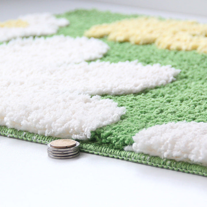 Floral-Inspired Decorative Bath Rug Kalsten