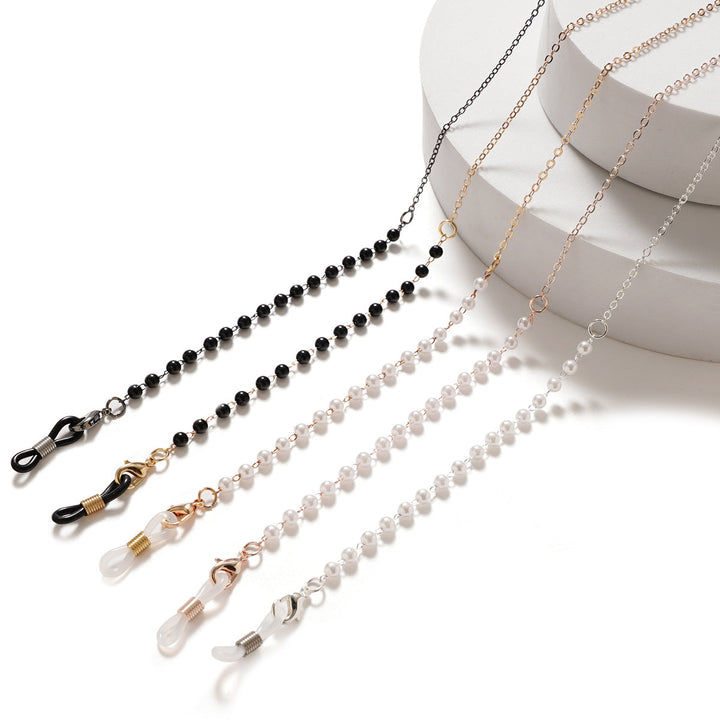 Premium Black Beaded Eyewear Chain Kalsten