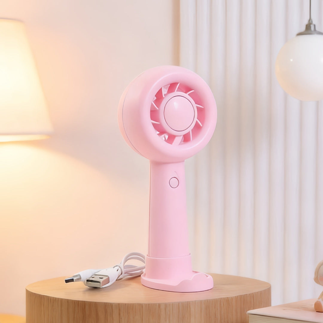 Ladies Portable Hand Fan with Ergonomic Design and USB Charging Function Kalsten