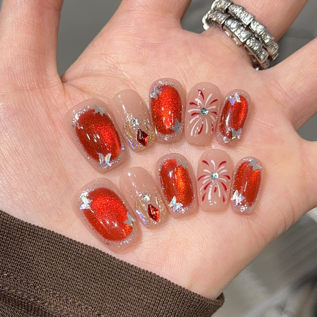 Glittering artificial nails Kalsten