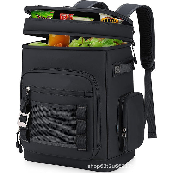 Insulated cooler backpack with multiple compartments and ergonomic carrying system Kalsten