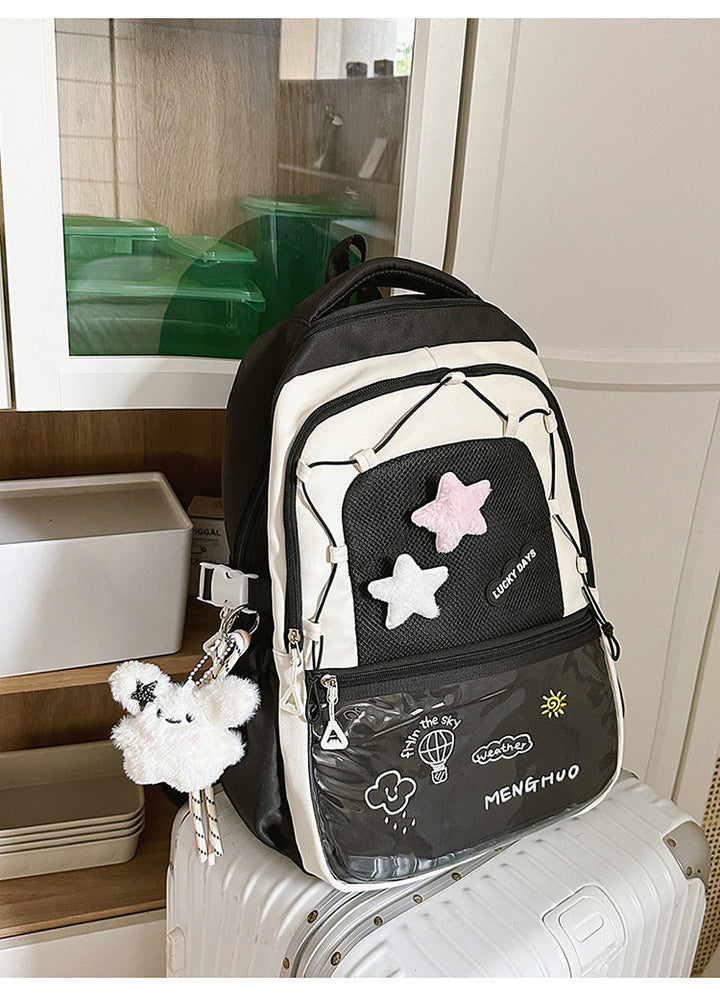 Creative Star-Embellished School Backpack