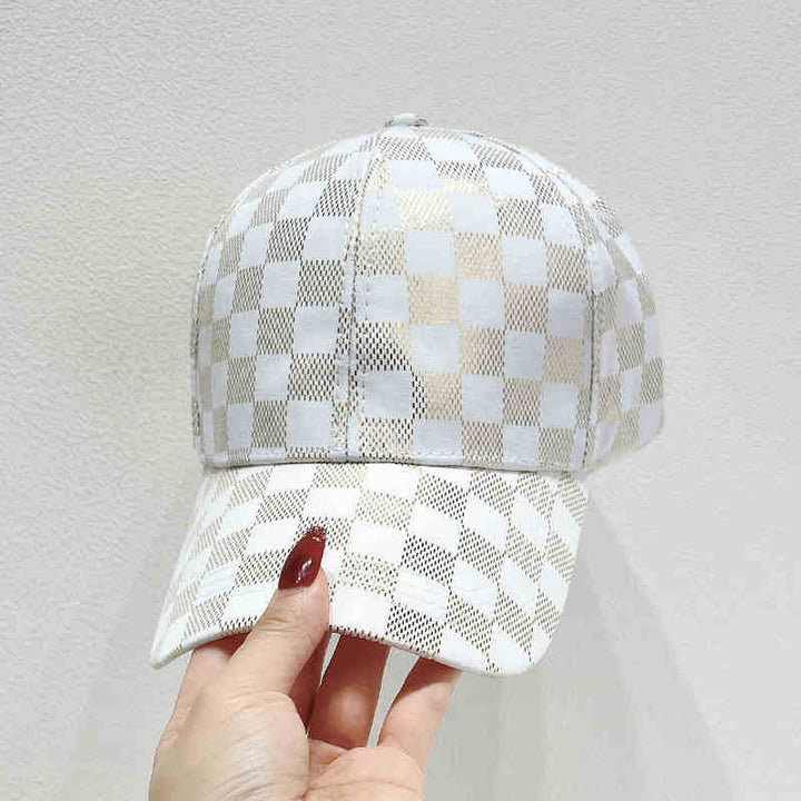 Women's Stylish Checkered Pattern Baseball Cap Kalsten