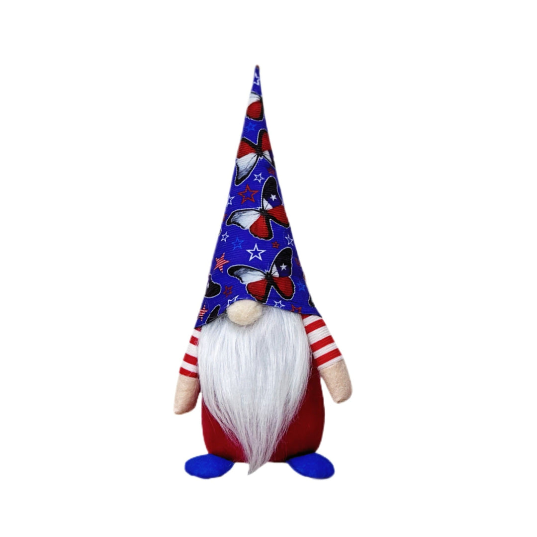 Unisex nan large decorative gnome figure made of fabric with long pointed hat and artificial beard Kalsten