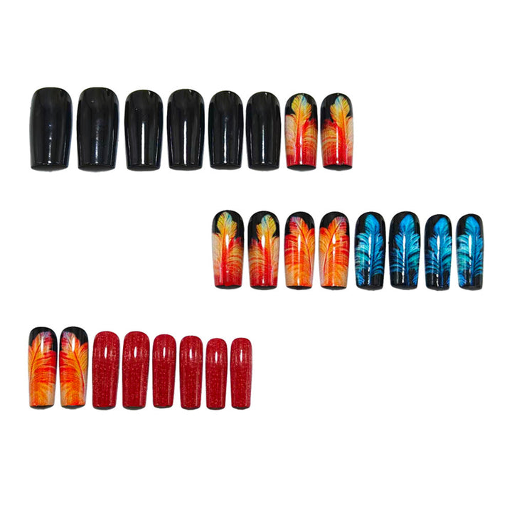 Artificial Nails in Stylish Feather Design Kalsten
