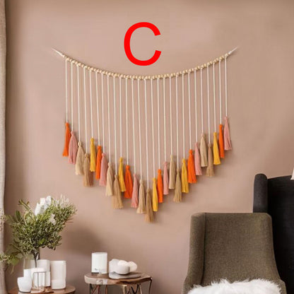 Decorative Macrame Wall Hanging with Tassels Acalora