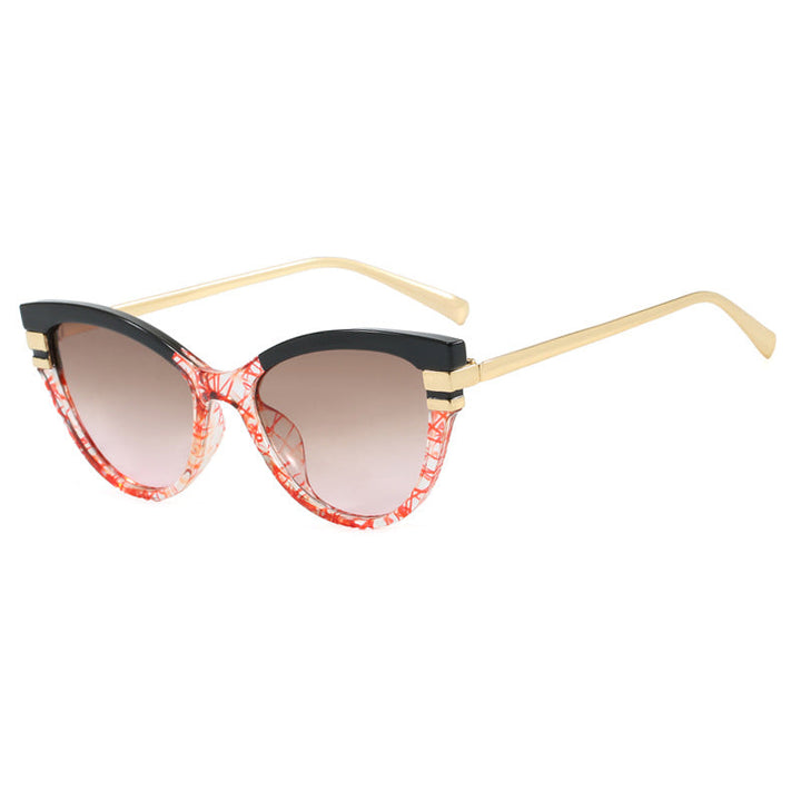 Ladies Cat-Eye Sunglasses with Elegant Metal Accents Kalsten