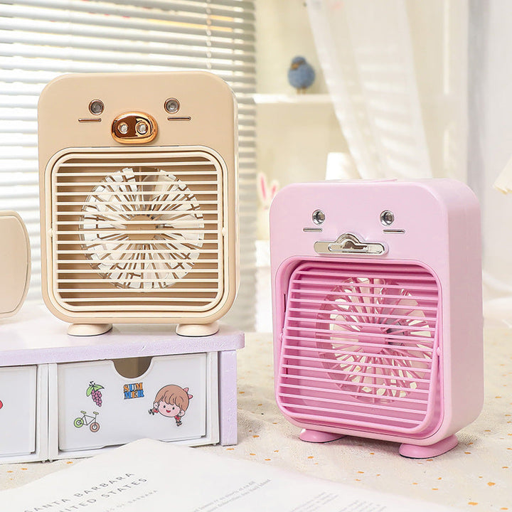 Ladies Funny Mini Table Fan with USB Connection and Flexible Tilt Kalsten