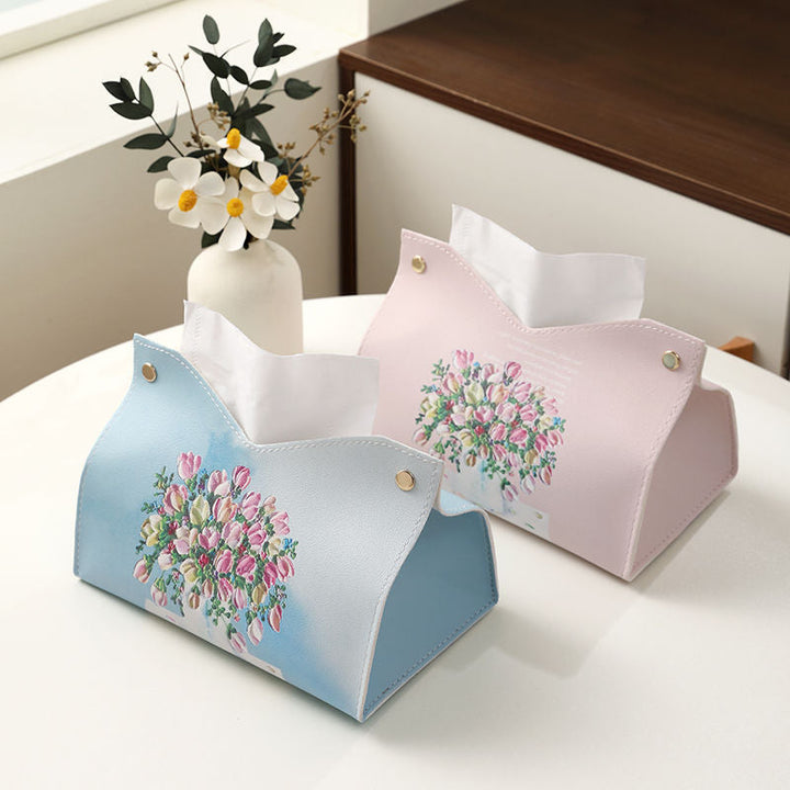 Decorative Floral Design Tissue Box Cover Kalsten