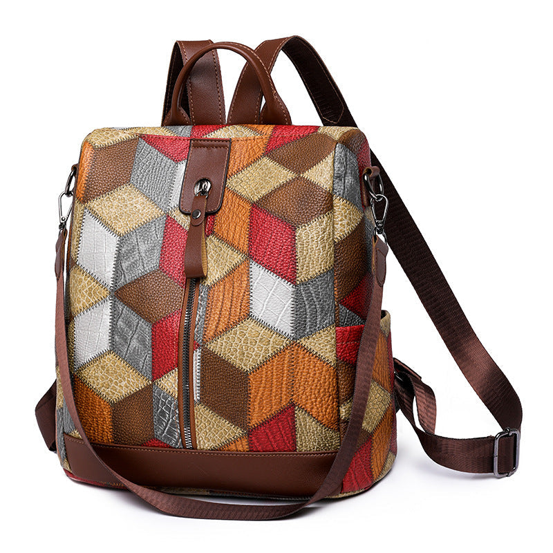 Geometric Pattern School Backpack Kalsten