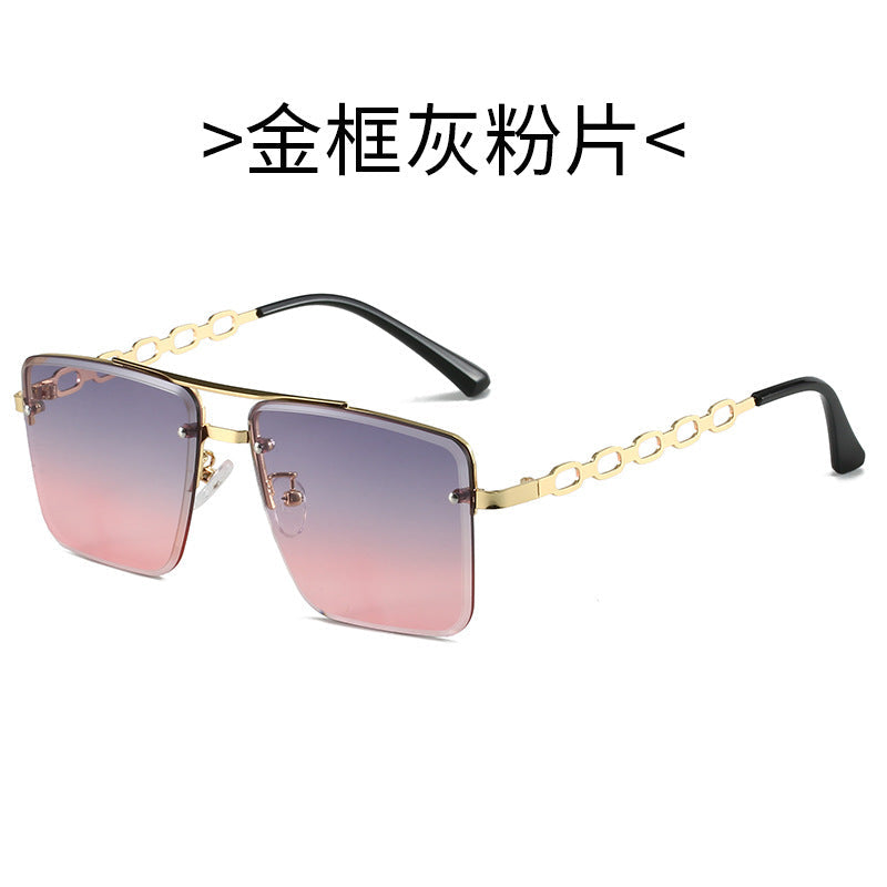 Women's Square Sunglasses with Elegant Chain Structure Kalsten