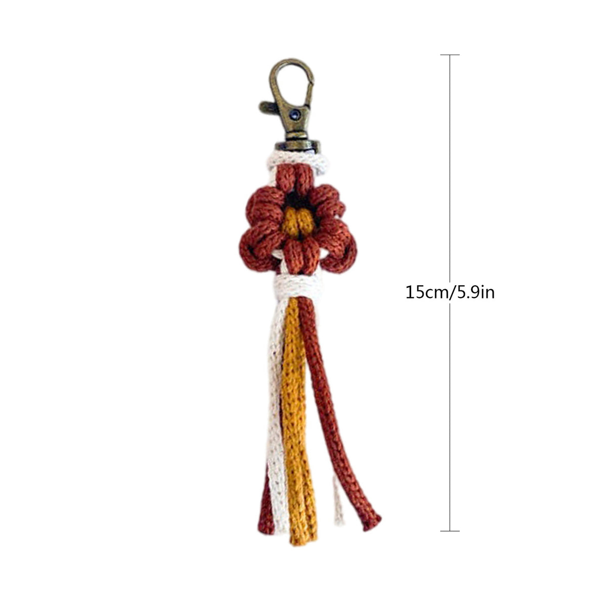 Handcrafted Macrame Flower Keychain Acalora