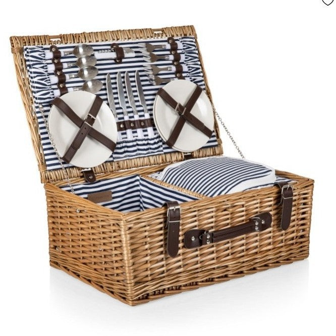 Women's picnic basket with integrated crockery set and space-saving design Kalsten