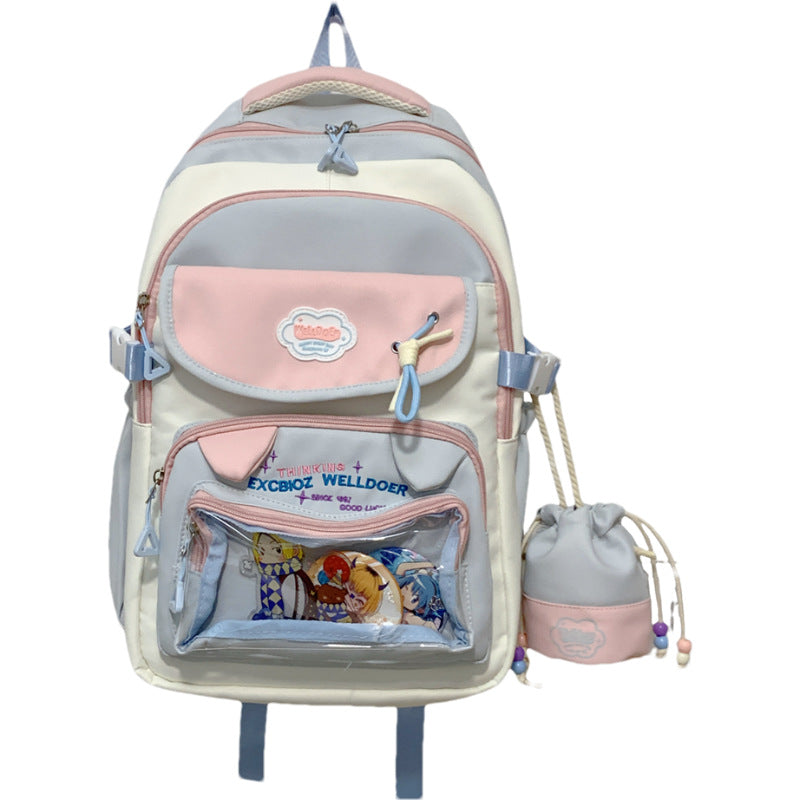 Multi-Compartment Transparent Travel School Backpack Kalsten