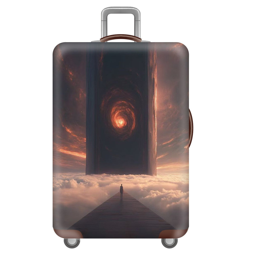 Unisex nano elastic suitcase cover with starry sky city motif, stretch protective cover for trolley luggage Kalsten