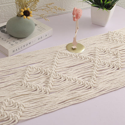 Bohemian Woven Macrame Table Runner Acalora