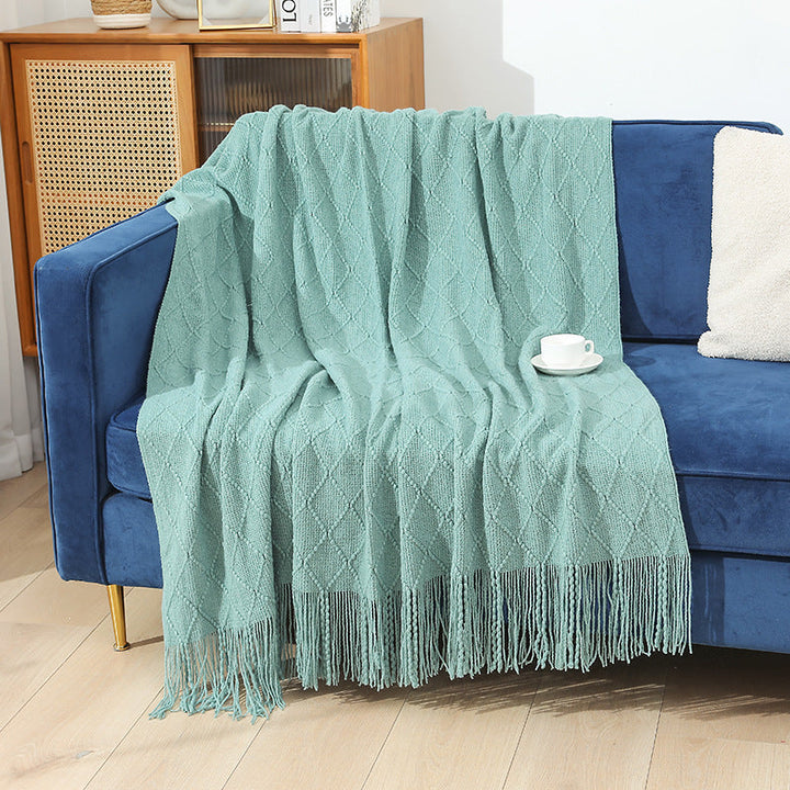 Women High-quality and stylish fleece blanket with modern textured pattern Kalsten