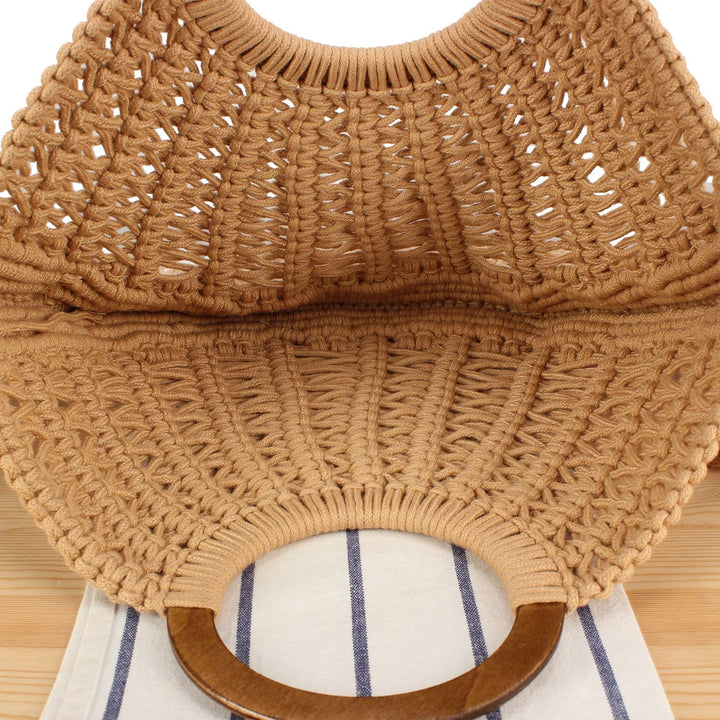 Handbag with Fringed Macramé Design Kalsten