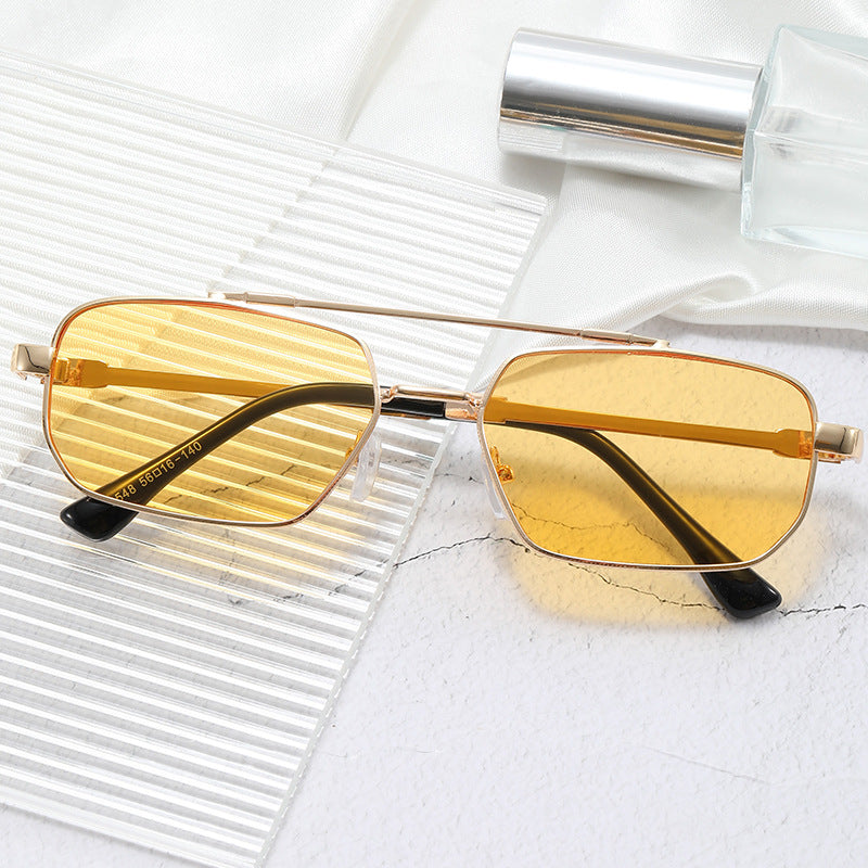 Women's fashionable geometric glasses with lightweight metal frame Kalsten