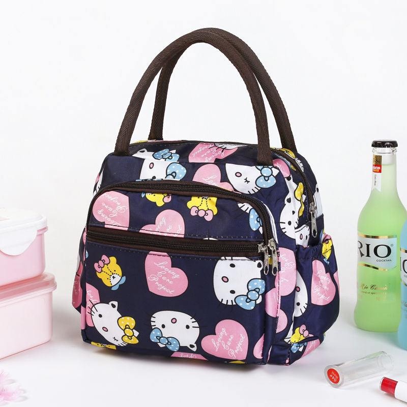 Cat Pattern Insulated Lunch Tote Kalsten