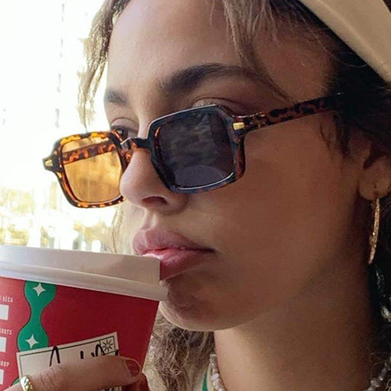 Ladies exclusive square sunglasses with elegant metal frame and UV protection Kalsten