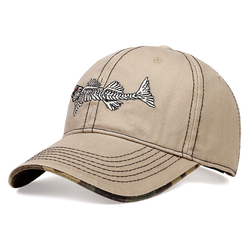 Men's Embroidered Fishing-Themed Baseball Cap Kalsten