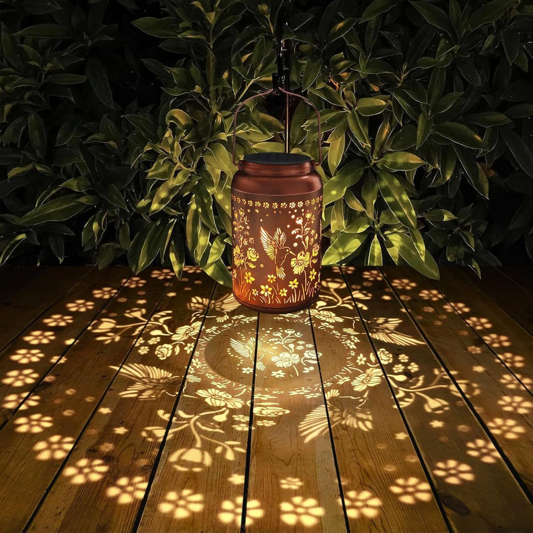 Intricate Metal Shadow Projection Table Lamp With Rechargeable LED Kalsten