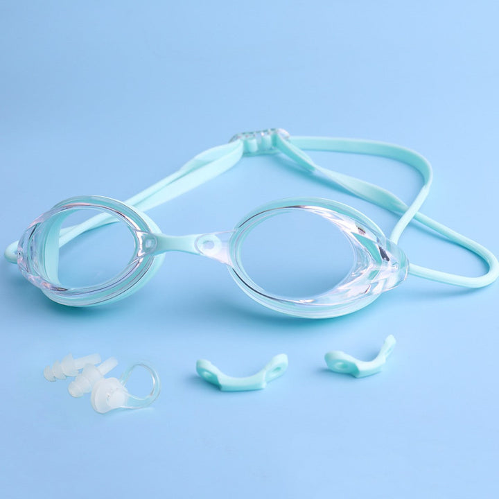 Swimming goggles with adjustable head strap and comfort nose piece Kalsten