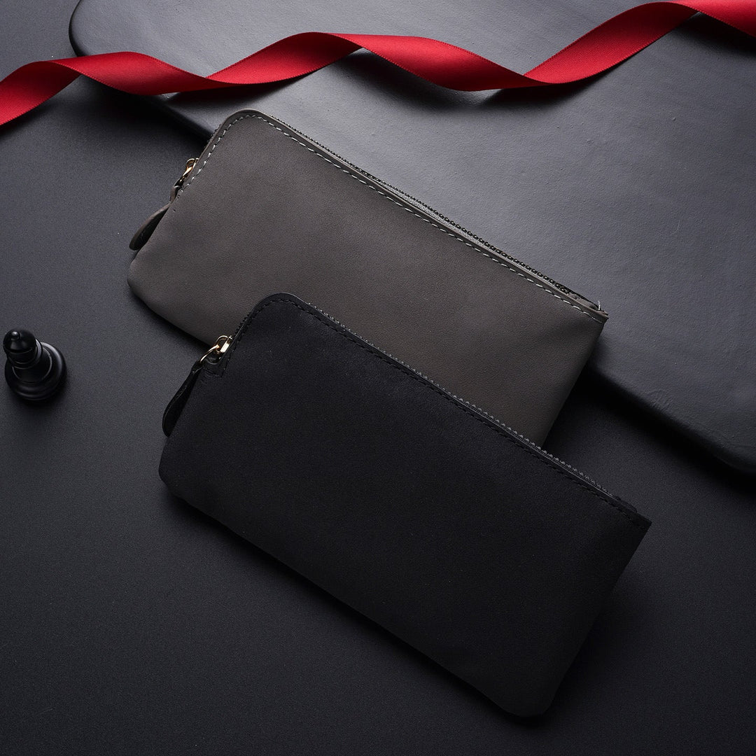 Premium Leather Zippered Wallet Organizer Kalsten