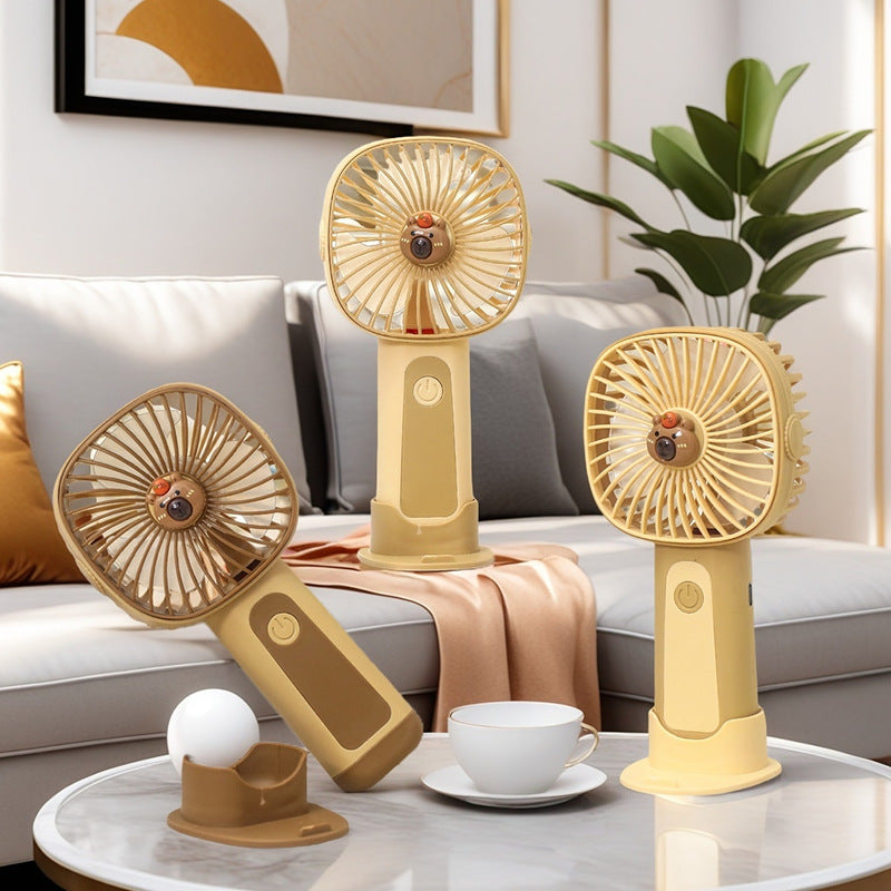 Women's portable USB hand fan with ergonomic design and innovative animal motif Kalsten