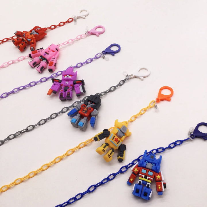 Playful glasses holder chain with robot motif Kalsten