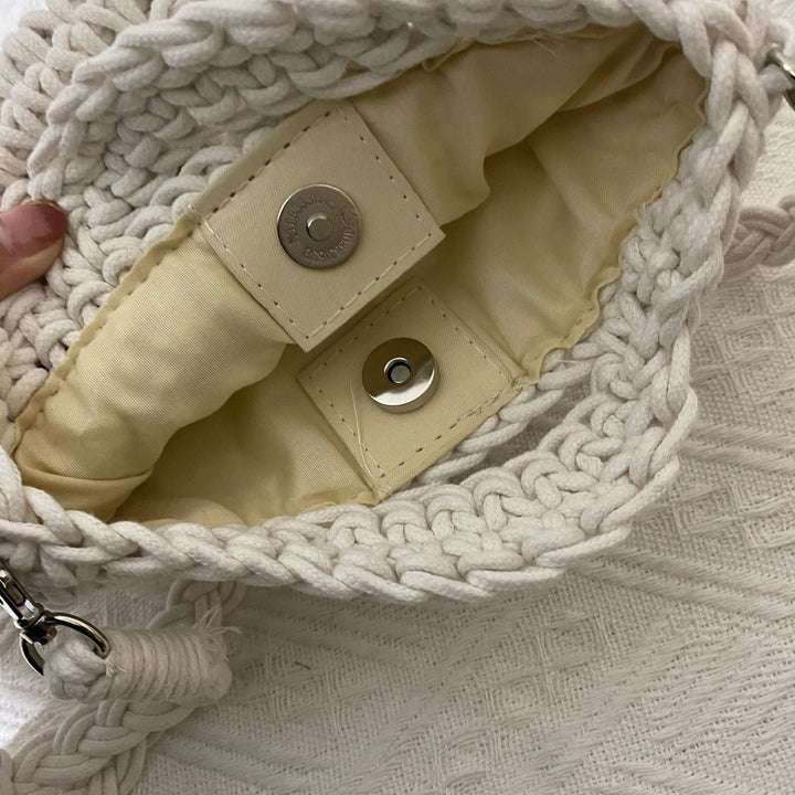 Hand-knotted bag with braided structure Kalsten