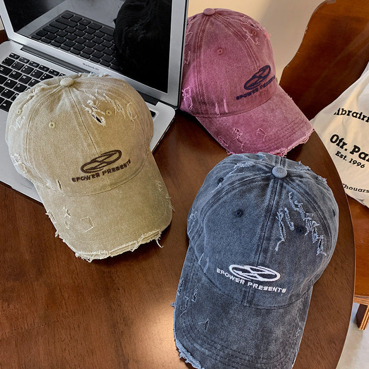 Men's Distressed Denim Baseball Cap Kalsten 1784270624