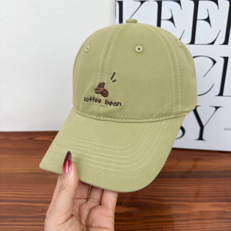 Women's Embroidered Coffee Bean Baseball Cap Kalsten