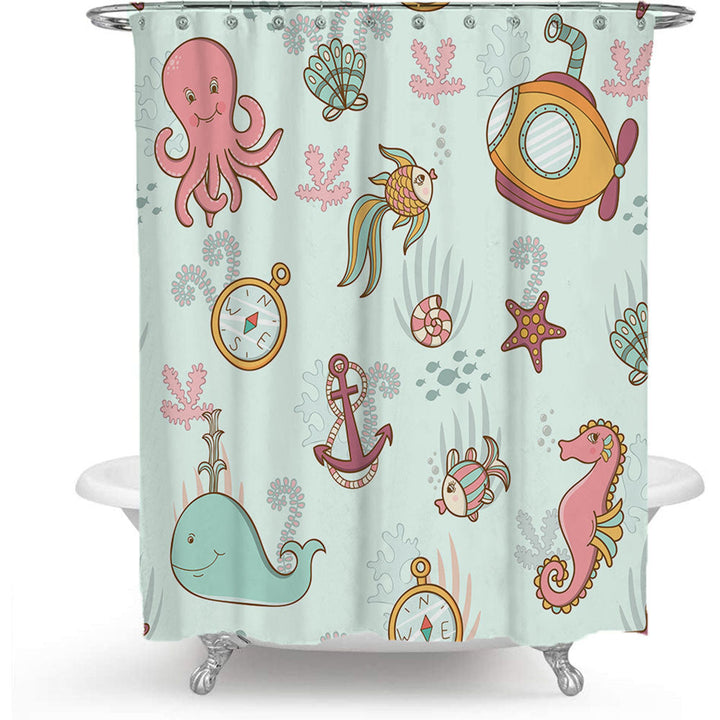 Nautical-Themed Shower Curtain Kalsten