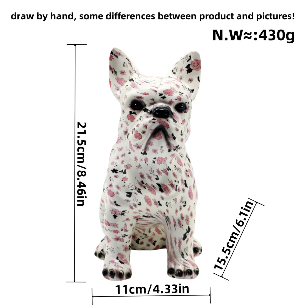 Artistically designed bulldog figure Acalora