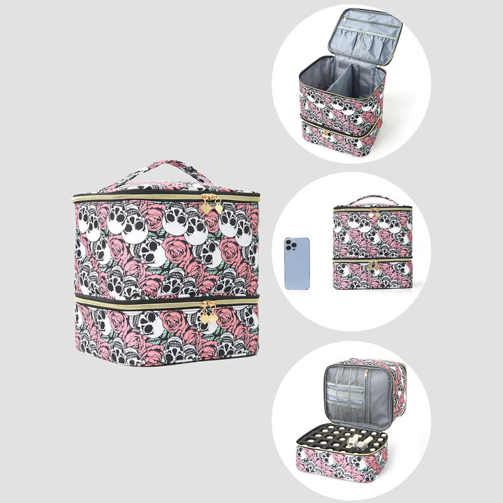Cosmetic storage bag with two separate compartments Kalsten