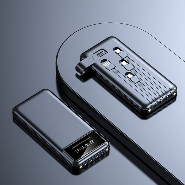 Multifunctional power bank with integrated charging cable and digital display Kalsten
