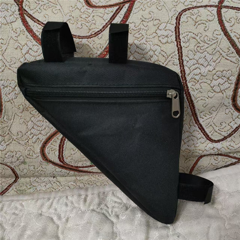 triangular bicycle frame storage bag with water resistant Oxford fabric and zippered tool pocket Kalsten