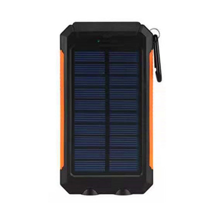 Solar-powered power bank with impact-resistant design and integrated carabiner Kalsten