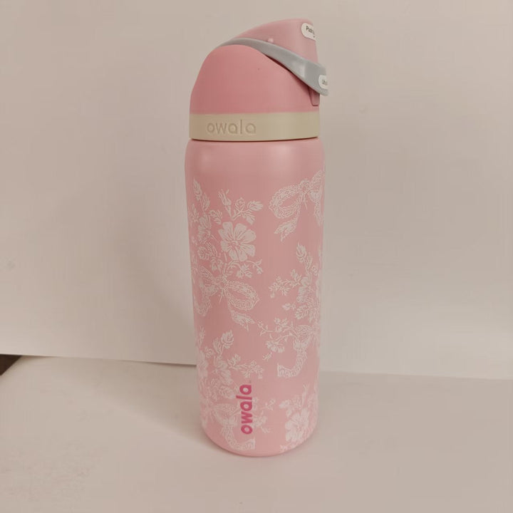 Double-Wall Vacuum Insulated Stainless Steel Travel Bottle With Flip Straw Leakproof Lid And Character Print